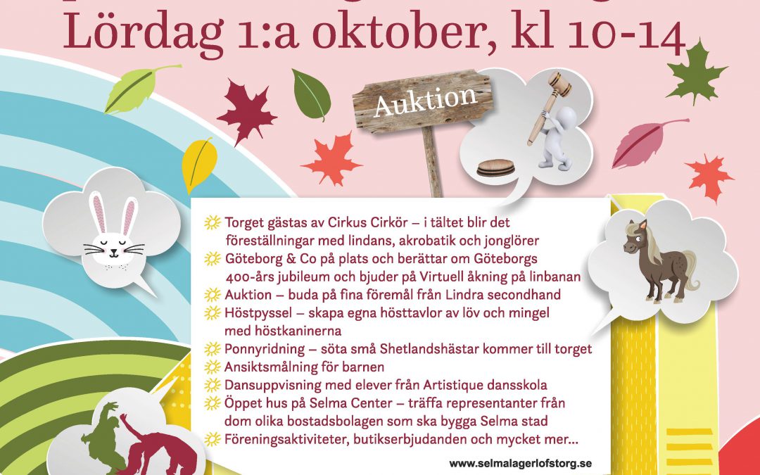 Familjedag på Selma Lagerlöfs Torg 1 oktober