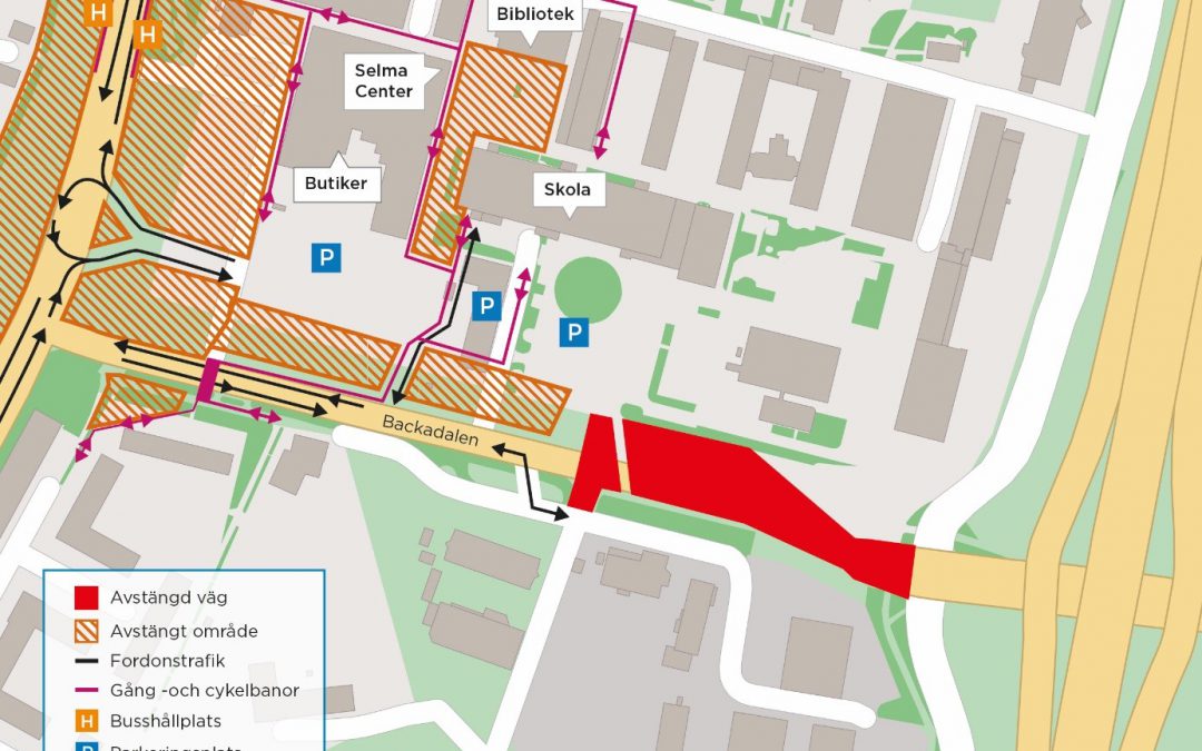 Backadalen avstängd 26 februari-2 mars