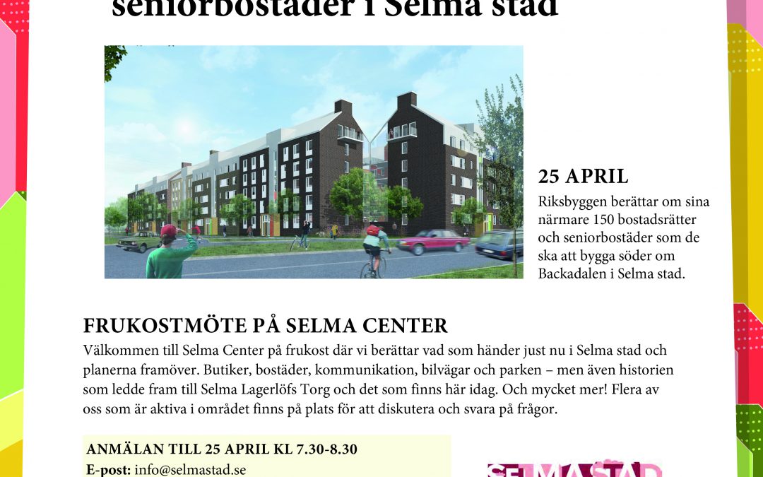 Frukostmöte om bostadsrätter och seniorboende