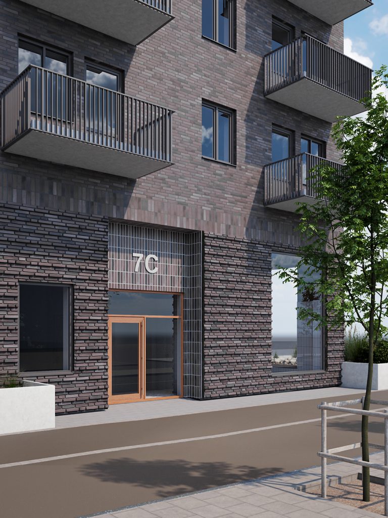 entré till hus balkong illustration hus
